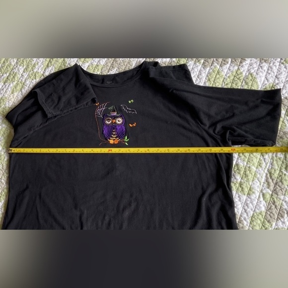 LONG Sleeve 🦉Shirt Sz-3XL Super Cute- Oct./Fall/Halloween-Embroidered & Sequins - Picture 11 of 17